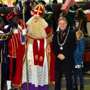 Sinterklaas met burgemeester
